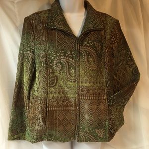 Molly&Max-petite large tapestry jacket zip front